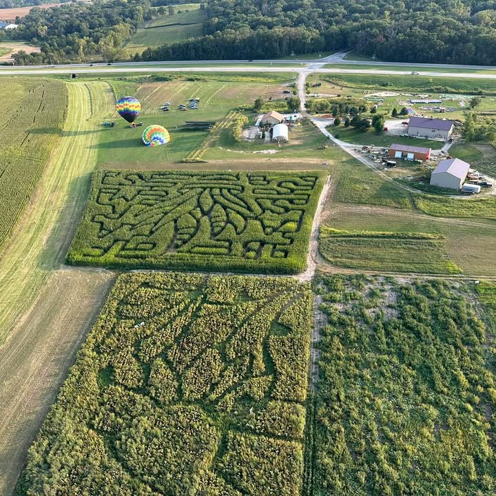 Beautiful flight from Bass Farms over the farm fields!
