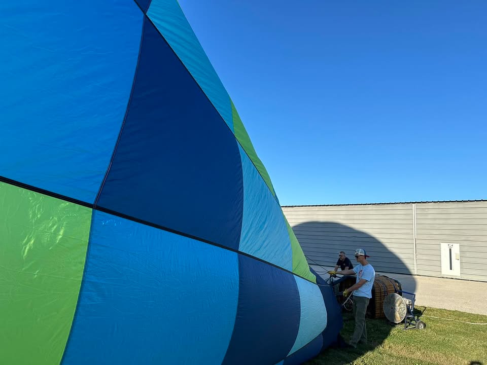 Last night, Chris and I launched together and landed together.