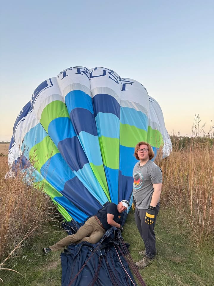Tuesday night, two balloons flying.